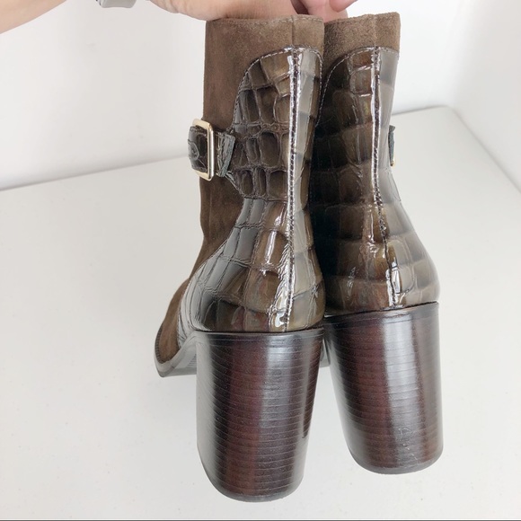 Johnston & Murphy Brown Patent Leather Size 9M - Picture 6 of 8